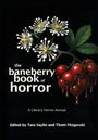 „The Baneberry Book of Horror“: Weiße Blüten und rote Beeren vor schwarzem Hintergrund. 