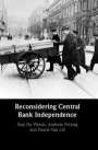 Andreas Freytag: Reconsidering Central Bank Independence, Buch