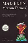 "Mad Eden" von Morgan Thomas, Zitat von Morgan Talty. Illustration mit rotem Drachen und grünem Alligator.
