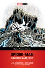 „Marvel Comics“, „Marvel Premier Collection“, „Spider-Man: Kraven's Last Hunt“. Illustration von Spider-Man im schwarzen Anzug.