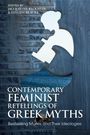 Titel: Contemporary Feminist Retellings of Greek Myths. Silhouette einer sitzenden Frau vor Fels und Meer.