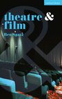 Der Text "theatre & film" und "Ben Spatz" in hellblau. Ansicht eines leeren Kinosaals mit grünen Sitzen und einem großen "&".