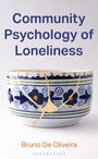 "Community Psychology of Loneliness" und "Bruno De Oliveira" sind in klarer Schrift zu lesen. Eine reparierte Schale im Kintsugi-Stil.