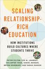 Text: "Scaling Relationship-Rich Education: How Institutions Build Cultures Where Students Thrive." Bunte Kreise mit Gruppenfotos.