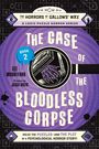 "THE CASE OF THE BLOODLESS CORPSE" Buch 2, Illustration: Eine Szene mit einer dunklen Silhouette unter einer Straßenlaterne.