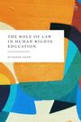 Buchtitel: "THE ROLE OF LAW IN HUMAN RIGHTS EDUCATION" von Suzanne Egan. Abstrakte orangefarbene Illustration.