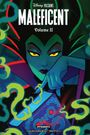 "Disney Villains: MALEFICENT Volume II" oben; "Dynamite" und Künstlernamen unten. Zeigt Maleficent mit einem magischen Buch.