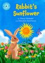 "Rabbit’s Sunflower" von Sheryl Webster und Marylore Seecharan. Ein Hase mit Korb steht in einer bunten Blumenwiese vor einer Sonnenblume.
