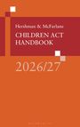 Titel: "Hershman & McFarlane CHILDREN ACT HANDBOOK 2026/27". Hintergrund in Rot und Orange mit Bloomsbury-Logo.