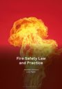 "Fire Safety Law and Practice" von Andrew Johnson, Lucy Taylor. Illustration von Flammen vor rotem Hintergrund.