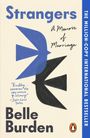 "Strangers: A Memoir of Marriage" von Belle Burden. Illustration mit zwei stilisierten Vögeln, blau und schwarz.