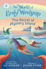"The World of Emily Windsnap: The Secret of Mystery Island" von Liz Kessler, illustriert von Joanie Stone. Zwei Meerjungfrauen schwimmen.