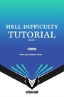 Text: "HELL DIFFICULTY TUTORIAL BOOK 1", "CERIM", "*FINAL ART COMING SOON", "aethon•vault". 
Hintergrund: Blau mit Farbverlauf.