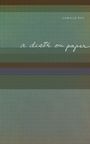 „a death on paper“ in weißer Handschrift, „CAMILLE ROY“ in Großbuchstaben. Hintergrund: karierte Farbflächen.