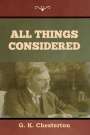 G. K. Chesterton: All Things Considered, Buch