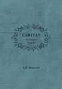 "CARITAS, Birth Pangs, Book III, A.R. Horvath" in stilvollem Schriftzug auf blauem Hintergrund mit Ornamenten.