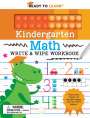 Editors of Silver Dolphin Books: Ready to Learn Kindergarten Math Write & Wipe Workbook with Popper, Buch