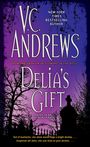 "Delia's Gift" von V.C. Andrews. Dritte in einer neuen Serie. Silhouetten von Bäumen vor einem violetten Himmel.