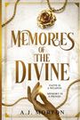 „MEMORIES OF THE DIVINE. FAITH IS A WEAPON. MEMORY IS A PRISON.“ Eine Hand mit einem goldenen Rosen-Anhänger.