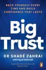 Großer weißer Text: "Big Trust". Oben: "BACK YOURSELF...", unten: Autorenname. Hintergrund in Blau. Pinguin-Logo unten rechts.