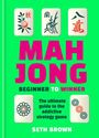 "MAH JONG BEGINNER TO WINNER" in pink und weiß, mit Mah-Jongg-Steinen und dem Namen "SETH BROWN". Hintergrund grün.