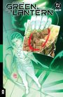 Text: "ABSOLUTE GREEN LANTERN". Eine Hand hält ein Foto mit einer Person im roten Kreis. Eine Gestalt mit leuchtendem Umriss.
