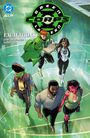 "Green Lantern Corps", "Excavations", Namen: Hampton, Pasarín, Albert, Ryp. Illustration von Helden in grüner Umgebung.