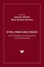 Text: "Edited by Salman Akhtar, Nina Savelle-Rocklin. EYES, MIND AND VISION. Visual Realities and Metaphors in Psychoanalysis." Roter Hintergrund.