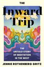"The Inward Trip" oben. "The Untold Story of Meditation in the West" unten. Bunte, abstrakte Muster und gelber Sonnenkreis.