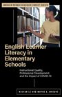 Titel: "English Learner Literacy in Elementary Schools". Kind in Bibliothek, stöbert in Büchern.