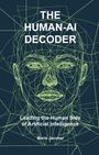 Text: „THE HUMAN-AI DECODER. Leading the Human side of Artificial Intelligence. Mario Jacober.“ Illustration: Stilisiertes Gesicht aus Linien.