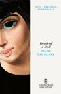 "Death of a Doll" von Hilda Lawrence, The Mermaid Collection. Illustration: halbes Gesicht einer Frau mit ausdrucksvollen Augen.