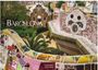 Text: "BARCELONA", "2024", "CASARES EDITION". Ansicht einer bunten, mosaikbedeckten Architektur im Park Güell.