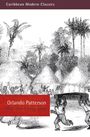 Text: "Caribbean Modern Classics", "Orlando Patterson", "Die the Long Day". Illustration: Menschen tragen einen Sarg, Hütten, Palmen.