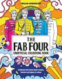 "The Fab Four Unofficial Colouring Book" mit bunten Illustrationen von vier Personen in Sgt. Pepper-Uniformen vor psychedelischem Hintergrund.