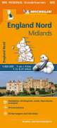 : Michelin England Nord, Midlands. Straßen- und Tourismuskarte 1:400.000, KRT