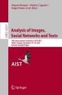 : Analysis of Images, Social Networks and Texts, Buch