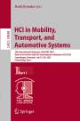 : HCI in Mobility, Transport, and Automotive Systems, Buch