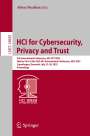 : HCI for Cybersecurity, Privacy and Trust, Buch
