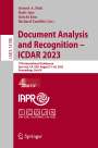 : Document Analysis and Recognition - ICDAR 2023, Buch