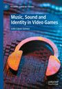 "Music, Sound and Identity in Video Games." Lidia López Gómez. Ein orangefarbener Kopfhörer auf blauer Oberfläche.