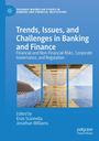 Titel: Trends, Issues, and Challenges in Banking and Finance. Oben links ein Logo, unten Gebäude in blauer Fassade.