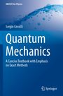 "Quantum Mechanics" von Sergio Cecotti, Lehrbuch über exakte Methoden. Blauer Hintergrund mit Wasserblasen. Springer-Logo.