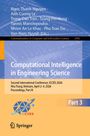 Oberer Text: Autoren und Herausgebernamen. Mitte: "Computational Intelligence in Engineering Science". Unten: Konferenzdetails, Springer-Logo.