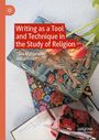 „Writing as a Tool and Technique in the Study of Religion“ von Tiina Mahlamäki und Jaana Kouri. Blumenmuster, Tulpen, Notizbuch.