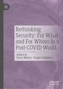 „Rethinking Security: For What and For Whom in a Post-COVID World“; Herausgeber: Oscar Mateos, Sergio Caballero; lila Hintergrund.
