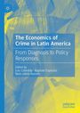 "The Economics of Crime in Latin America. From Diagnosis to Policy Responses. Gelbe und blaue abstrakte Muster."