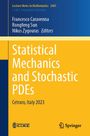 "Statistical Mechanics and Stochastic PDEs, Cetraro, Italy 2023" und zwei Logos unten. Hintergrund in Blau und Gelb.
