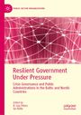Resilient Government Under Pressure. Netzwerk aus weißen Linien und Punkten auf rosa Hintergrund.