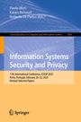 "Information Systems Security and Privacy", Konferenzdetails unten. Oben Namen der Editoren. Logo unten links.